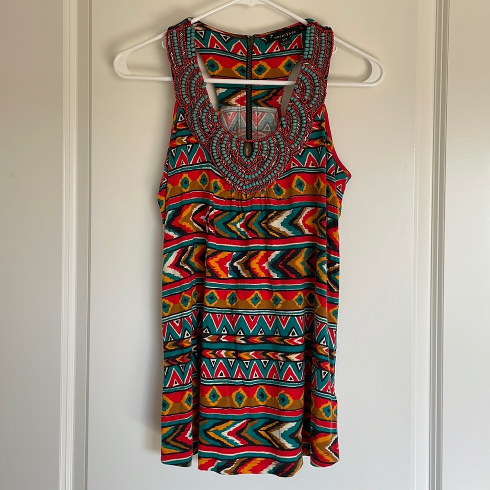 Forever 21 Beaded Racerback Tank Top